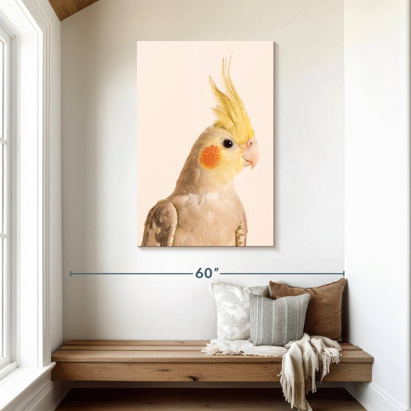 Brampt Smiling Cockatiel, 45" H x 30" W