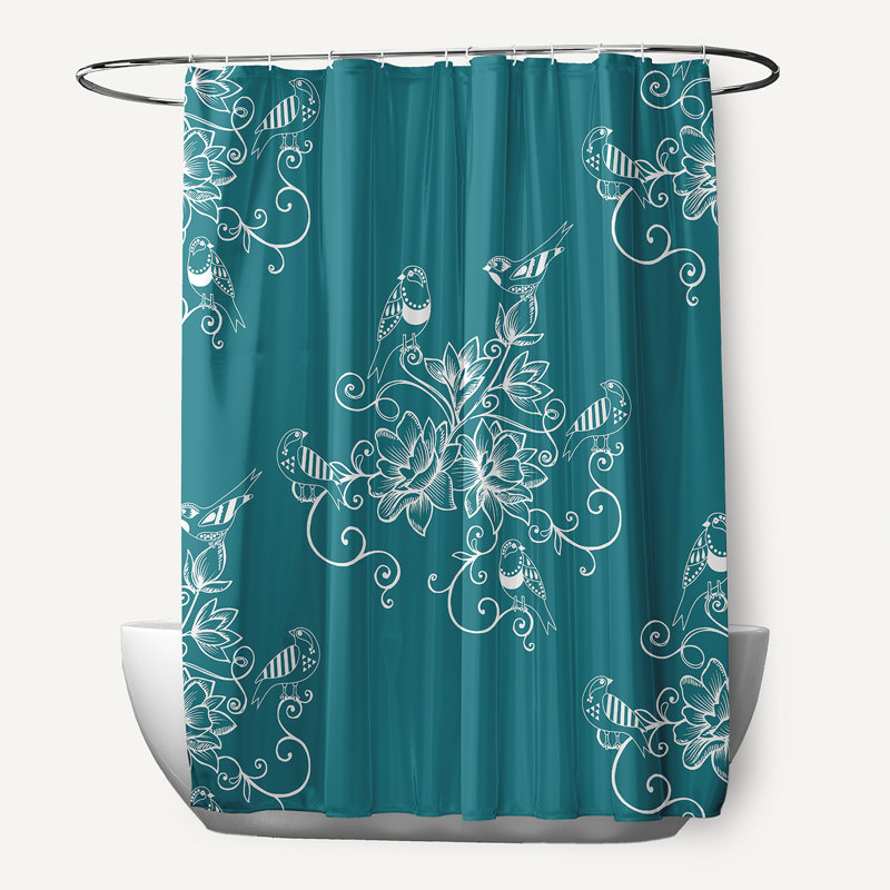 Rideau de douche Everill, Bleu sarcelle