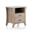 Rectangular Night Table With Open Shelf And 2 Drawers Accent Side Metal Glide