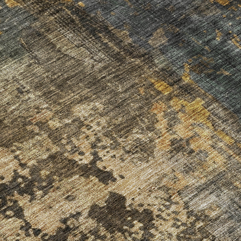 Nayara Gray Washable Indoor-Outdoor Rug - , 3' x 5'