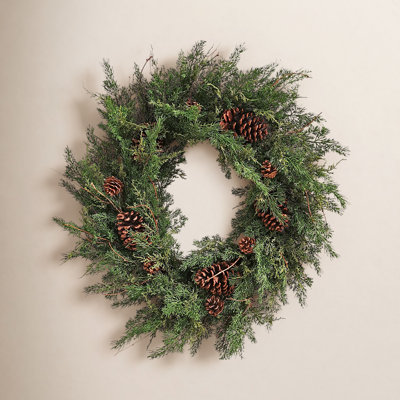 Handcrafted Faux Pine Wreath