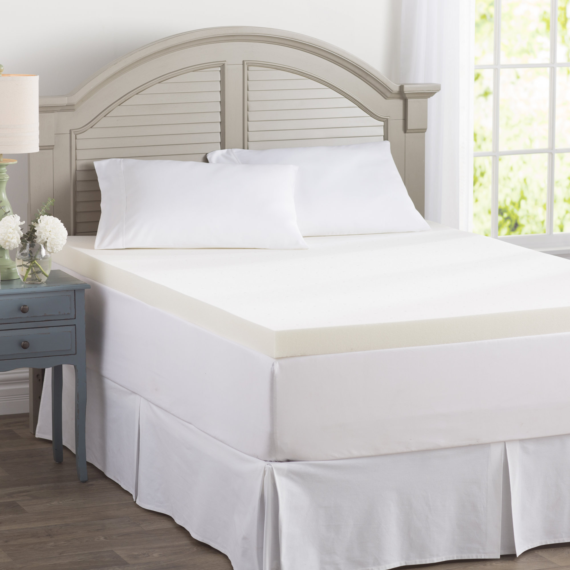Inez Memory Foam Mattress Topper, Queen, 3"