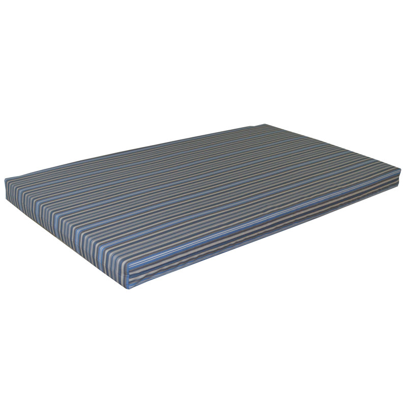 Kuester Outdoor 4'' Replacement Cushion Set Seat Cushion, Blue Stripe, Full