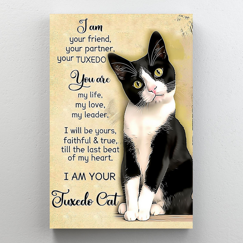 "Ermey I Am Your Tuxedo Cat 2", impression sur toile, H 36 po x l 24 po x P 1,25 po