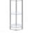 Triangle Display Shelf Tempered Glass/Chrome Frame