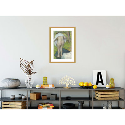 «Girl Drying Herself» par Edgar Degas, impression giclée encadrée