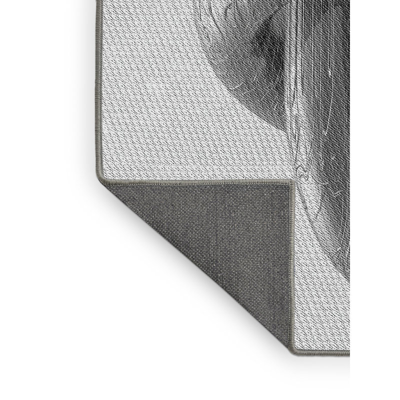 Gris Tapis décoratif, Rectangle 5 pi x 7 pi