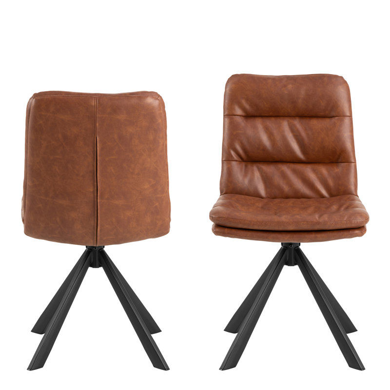 Barbarra 85cm H Fabric Upholstered Parsons Chair, Brown