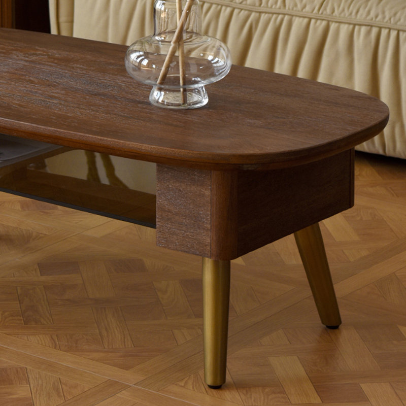 Table basse vintage en bois massif