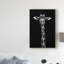« giraffe portrait on black », reproduction de photo sur toile tendue-230181754