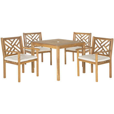 Outdoor Eusden 4 Seater Dining Set with Cushions