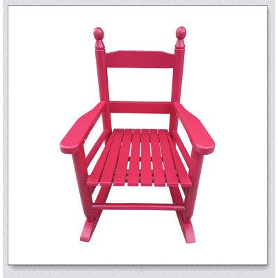 Children's Solid Hardwood Rocking Red Chair - Safe, Durable, And Suitable For Indoor Or Outdoor Use