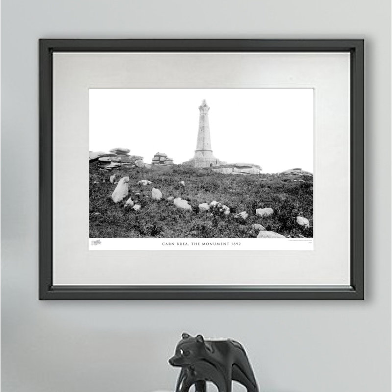 Carn Brea, The Monument 1892 - Single Picture Frame Print, 60cm H x 80cm W x 2.3cm D