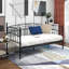 Metal Daybed Frame Multifunctional Mattress Foundation/Bed Sofa With Headboard, Twin