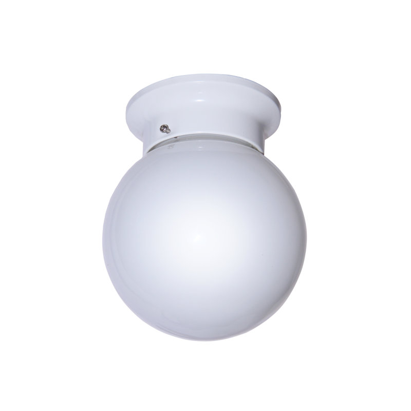 Dutra Glass Flush Mount, White