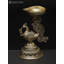 Petite lampe paon en laiton 3 pouces