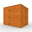 8x6w TigerFlex® Shiplap Pent Windowless 2-Door Shed