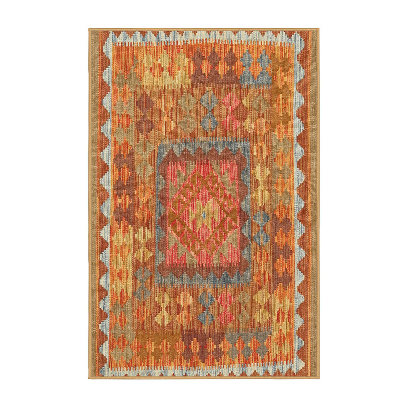 Tapis abstrait brun / rouge, Rectangle 8 pi x 10 pi