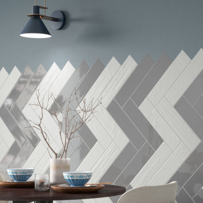 Perfecto-Marvelli 4-in. x 16-in. Subway Textured Glossy Ceramic Wall Tile