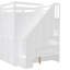 Lit mezzanine avec garde-robe, bureau et tablettes-766893279