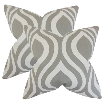  Geometric Cotton Throw Pillow