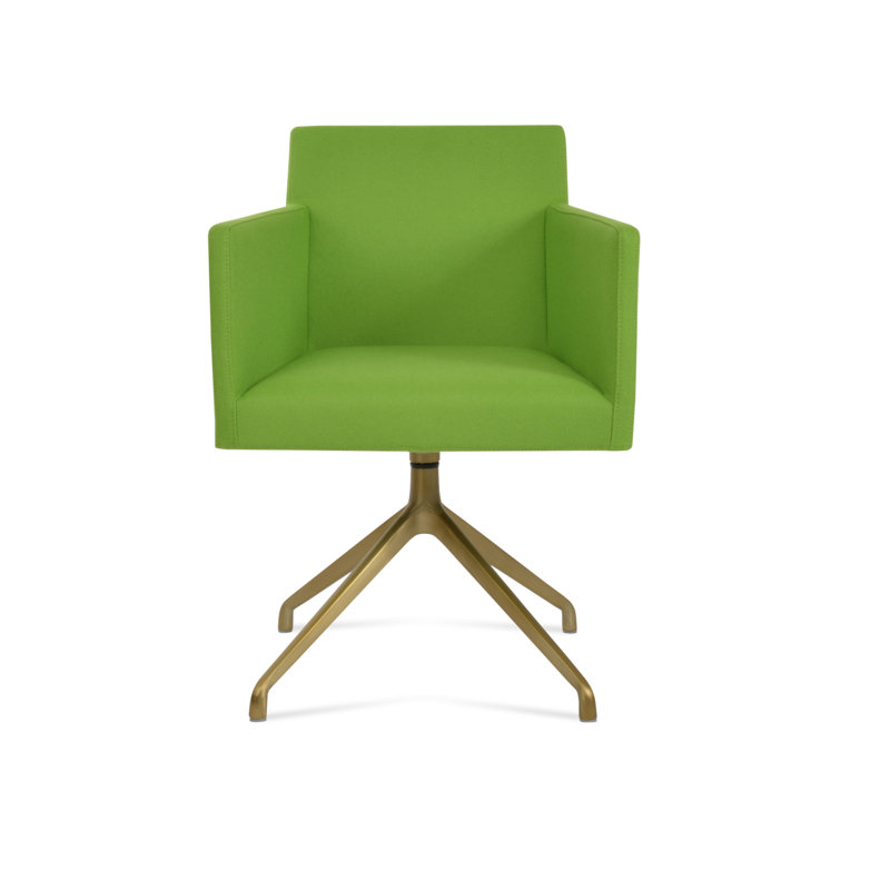 Fauteuil Harbut, Laiton, Pistache