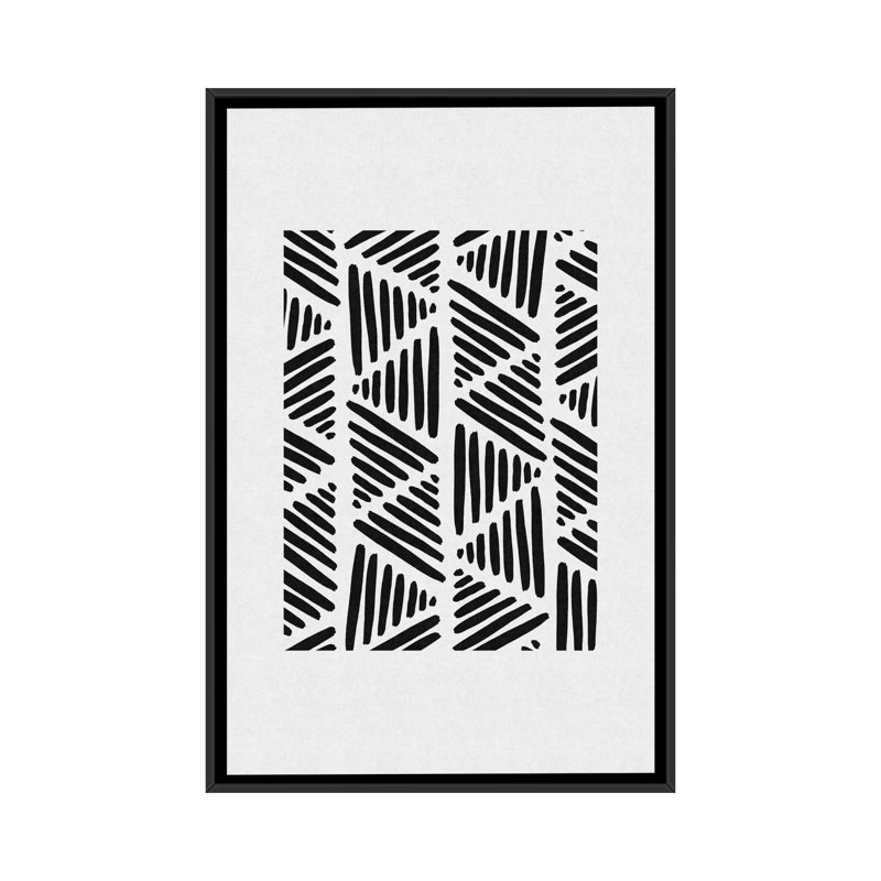 Arrthor «Abstract I», impression sur toile, H 26 po x l 18 po x P 1,5 po, Toile avec cadre noir, Pas de tapis