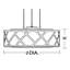 Luminaire suspendu à tambour simple 2 lumières Jotunheim