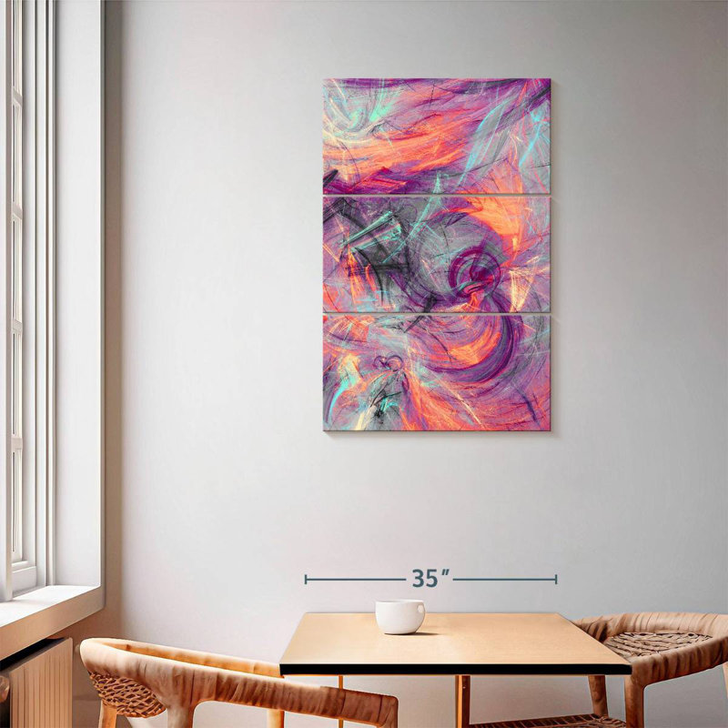 Avery Unicorn Streaks Abstract, 57" H x 36" W