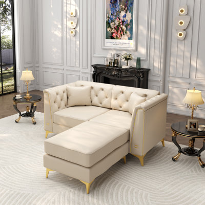 Light Luxury Modular Chesterfield Sofa with Button Tufting