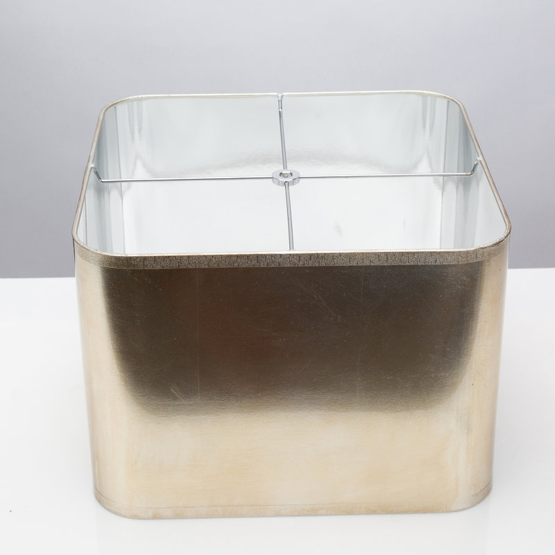 Lamp Shade, 9" H x 14" W x 9" D, Silver
