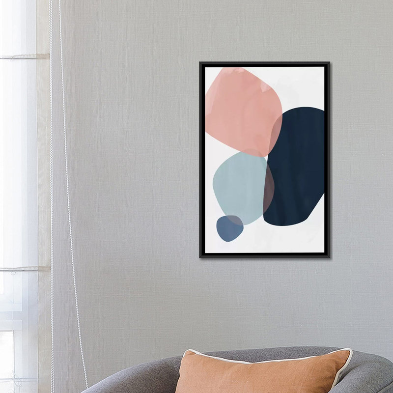 «graphic cl. "h" , impression sur toile, H 26 po x l 18 po x P 1,5 po, Toile avec cadre noir, Pas de tapis
