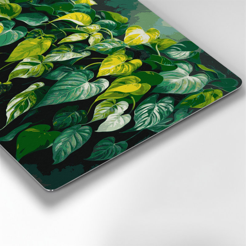 «Botanical Pothos», art mural en métal vert, H 20 po x l 30 po