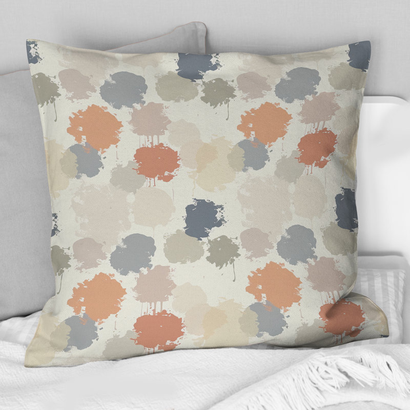Coussin rose Boho Circles I - Boho, H 16 po x l 16 po
