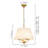 Flari 4-Light Dimmable Fabric Drum Pendant  Light for Dining Room