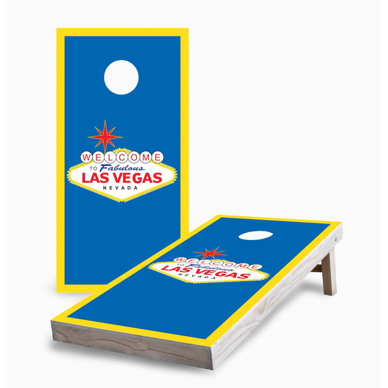 Las Vegas Rectangle 2x4 Cornhole Board Set | Includes (2) Boards (8) Bags & Optional Accessories, AUCUN accessoire