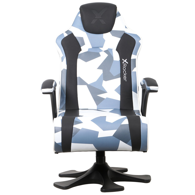 X Rocker Ergonomic Swiveling Rocker Game Chair in Black/Gray/White