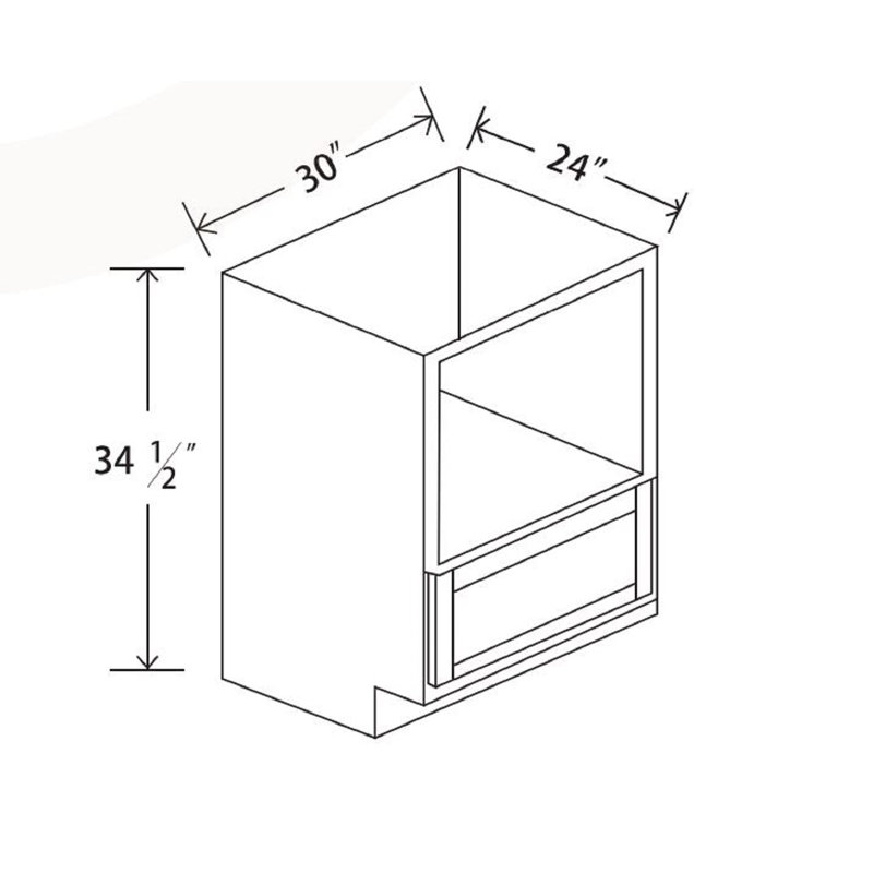 Armoire à micro-ondes 30 po - style Shaker