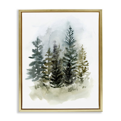 "Layered Woodland Trees", art mural encadré par Victoria Barnes