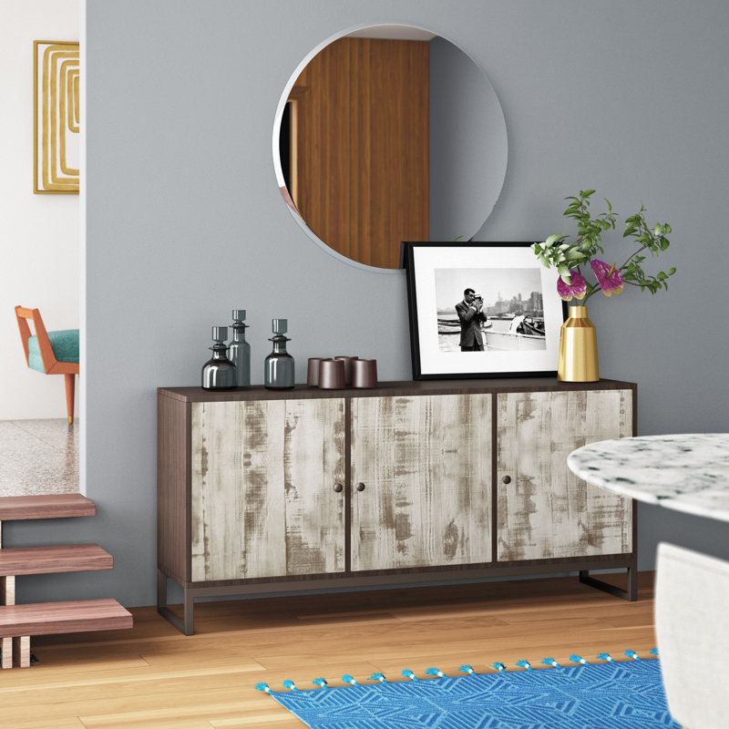 Doppo 63" Wide Pine Wood Sideboard