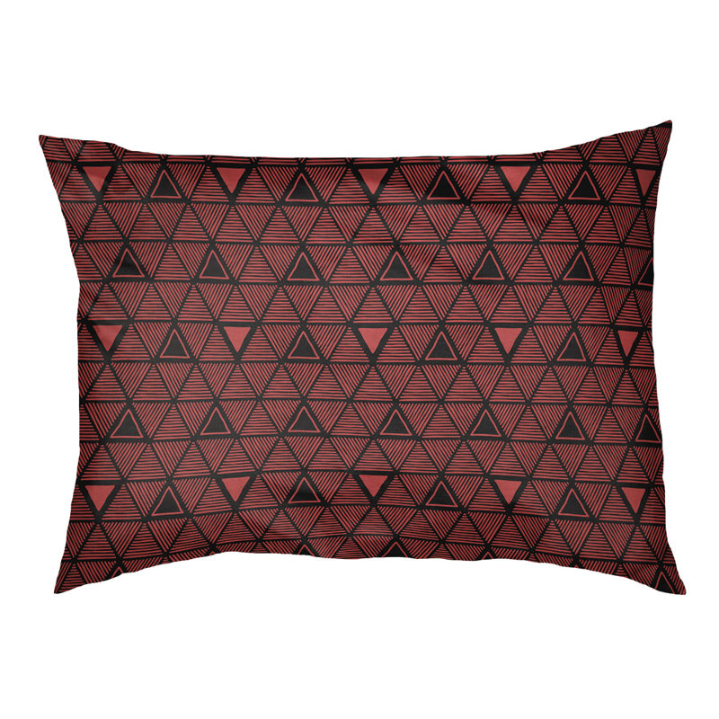 Coussin pour chien Chen, Moyen (l 40 po x P 6,5 po x H 30 po), Rouge/noir