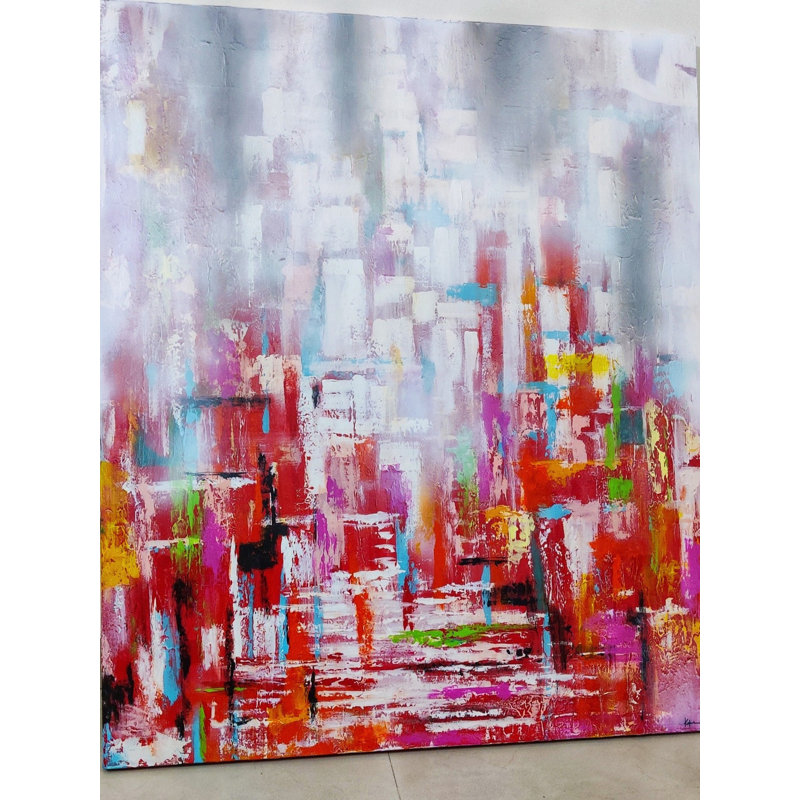 «Skyfall Abstract Wall Art», peinture acrylique sur toile par Kapil Vadhera, Contemporary Modern Home Decor