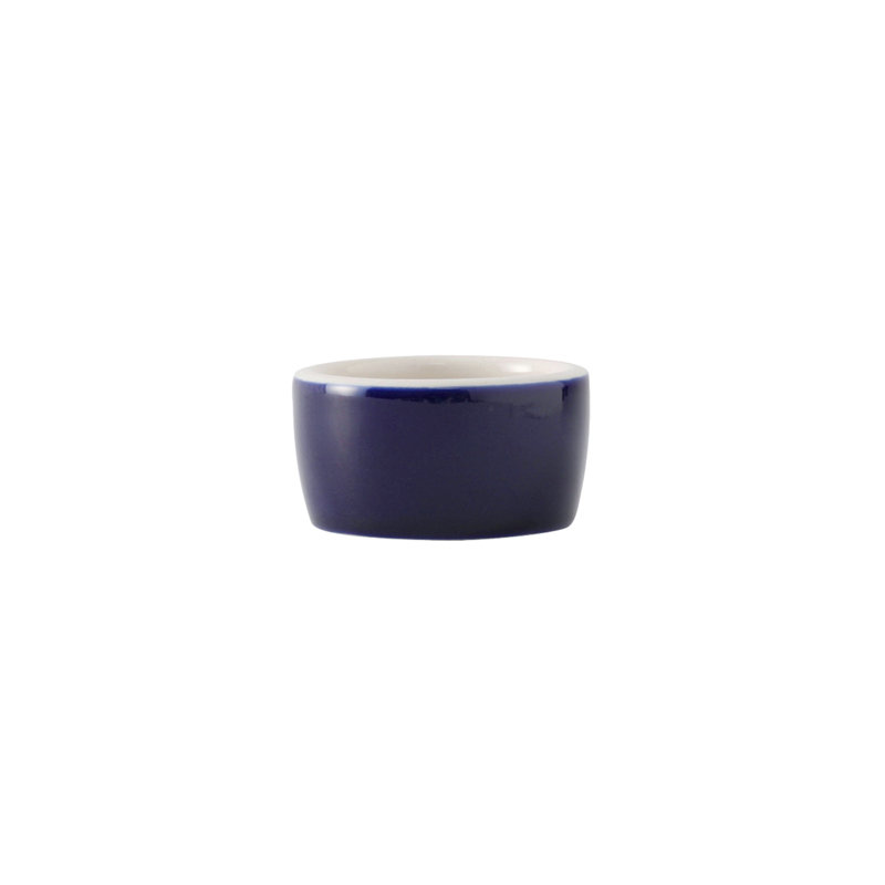 Tuxton Duratux Ceramic Condiment Server, Cobalt Blue Eggshell White