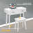 Gaisa White Vanity Set with Lighted Mirror, Makeup Dressing Table and Padded Stool-699325487