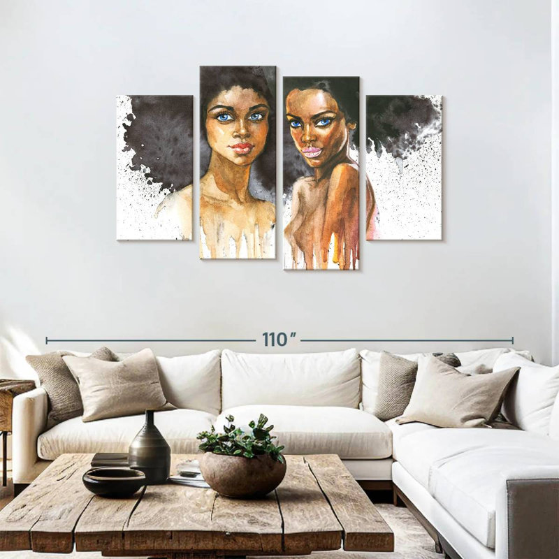 Portrait de femme Leisha, H 48 po x l 75 po