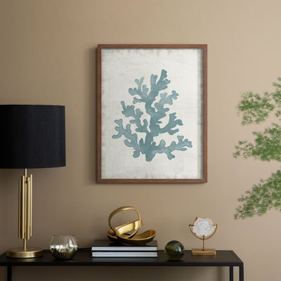Coral Oasis II, reproduction encadrée - bois massif