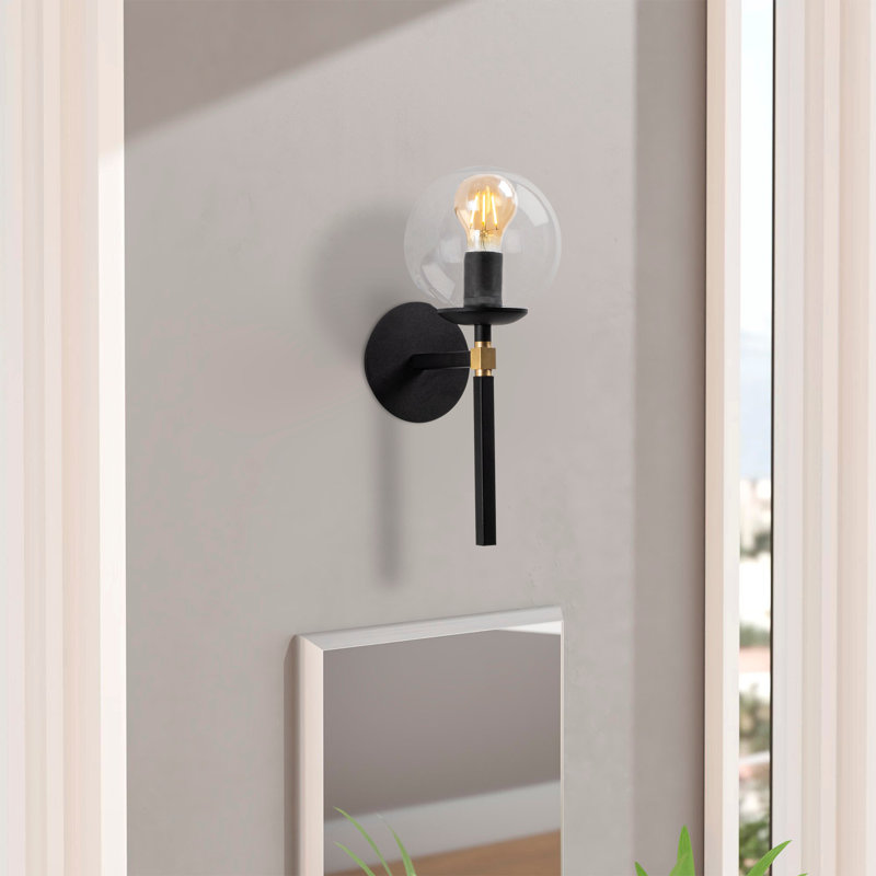 Applique murale 1 lumière noire Mueller