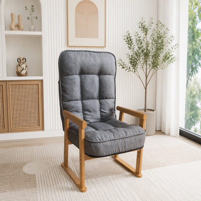 Modern Adjustable Lounge Chair with Ergonomic Lumbar Support