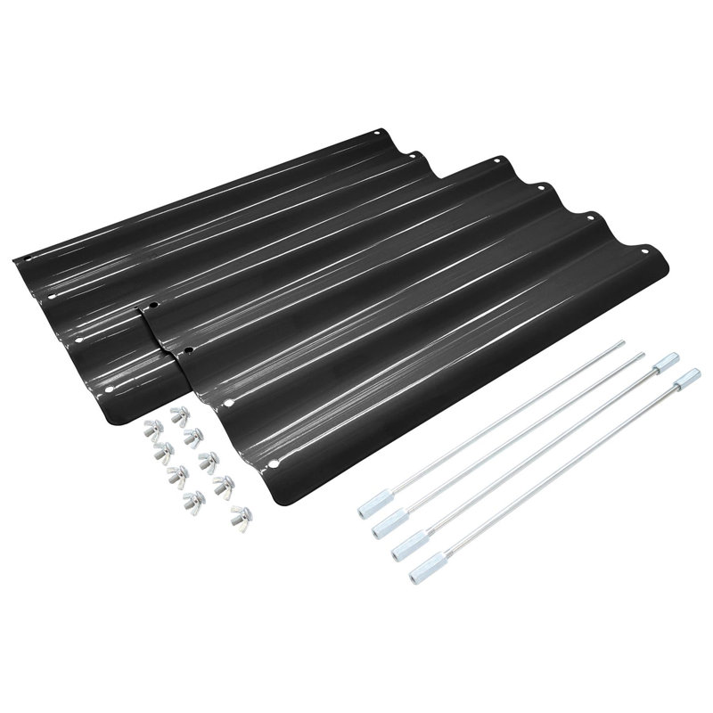 Metal Raised Garden Bed Extensions Kit, Black