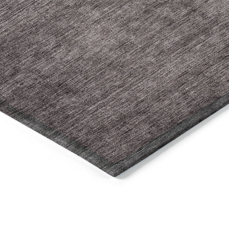 Tapis gris anthracite et brun 5 pi x 8 pi